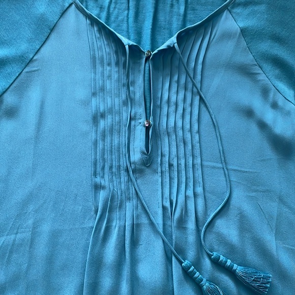 Calypso St. Barth Blue Silk & Model Dress - Picture 5 of 11